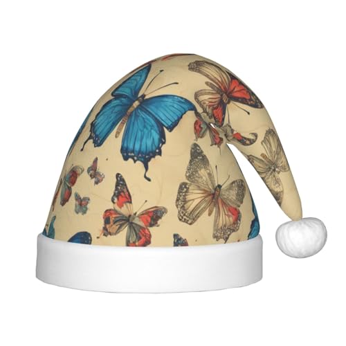zkyfll Weihnachtsmann-Hut mit Schmetterlingsmuster 03, kleine Größe, Weihnachtsgeschenke, lustiger Plüsch-Weihnachtshut, Party zkyfll Weihnachtsmann-Hut mit Schmetterlingsmuster 03, kleine Größe, Weihnachtsgeschenke, lustiger Plüsch-Weihnachtshut, Party von zkyfll
