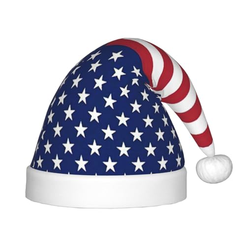 zkyfll Weihnachtsmann-Hut mit Sternen und Streifen mit amerikanischer Flagge, kleine Größe, Weihnachtsgeschenke, lustiger Plüsch-Hut zkyfll Weihnachtsmann-Hut mit Sternen und Streifen mit amerikanischer Flagge, kleine Größe, Weihnachtsgeschenke, lustiger Plüsch-Hut von zkyfll