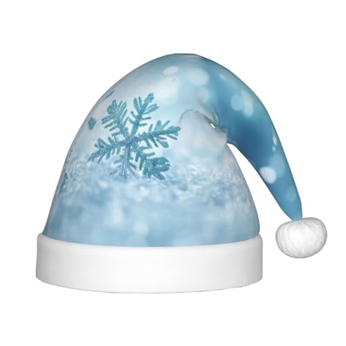 zkyfll Weihnachtsmann-Hut mit blauem Schneeflocken-Druck, kleine Größe, Weihnachtsgeschenke, lustiger Plüsch-Weihnachtshut, Party zkyfll Weihnachtsmann-Hut mit blauem Schneeflocken-Druck, kleine Größe, Weihnachtsgeschenke, lustiger Plüsch-Weihnachtshut, Party von zkyfll