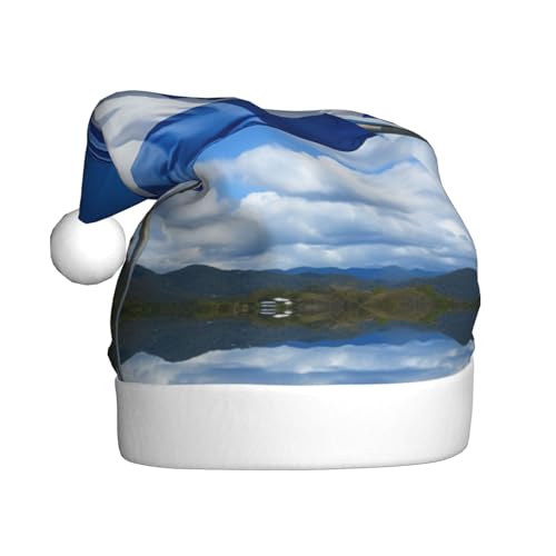 zkyfll Weihnachtsmann-Hut mit blauer Flagge von Honduras für Erwachsene, Weihnachtsfeier zkyfll Weihnachtsmann-Hut mit blauer Flagge von Honduras für Erwachsene, Weihnachtsfeier von zkyfll