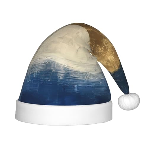 zkyfll Weihnachtsmann-Hut mit goldenem Druck, blau und weiß, kleine Größe, Weihnachtsgeschenke, lustiger Plüsch-Weihnachtshut, Party zkyfll Weihnachtsmann-Hut mit goldenem Druck, blau und weiß, kleine Größe, Weihnachtsgeschenke, lustiger Plüsch-Weihnachtshut, Party von zkyfll