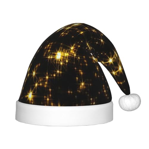 zkyfll Weihnachtsmann-Hut mit goldfarbenem und schwarzem Druck, kleine Größe, Weihnachtsgeschenke, lustiger Weihnachtshut, Partyhut zkyfll Weihnachtsmann-Hut mit goldfarbenem und schwarzem Druck, kleine Größe, Weihnachtsgeschenke, lustiger Weihnachtshut, Partyhut von zkyfll