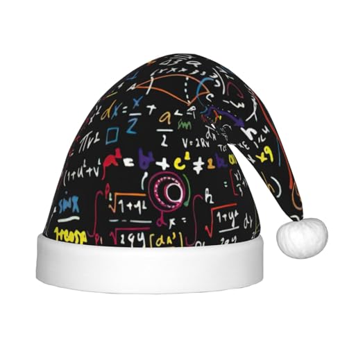 zkyfll Weihnachtsmann-Hut mit mathematischem Formel-Druck, kleine Größe, Weihnachtsgeschenke, lustiger Plüsch, Party zkyfll Weihnachtsmann-Hut mit mathematischem Formel-Druck, kleine Größe, Weihnachtsgeschenke, lustiger Plüsch, Party von zkyfll