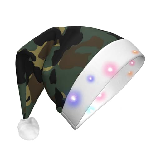 zkyfll Weihnachtsmannhut mit Camouflage-Muster, lustiger Weihnachtshut für Erwachsene, Weihnachtsfeier zkyfll Weihnachtsmannhut mit Camouflage-Muster, lustiger Weihnachtshut für Erwachsene, Weihnachtsfeier von zkyfll