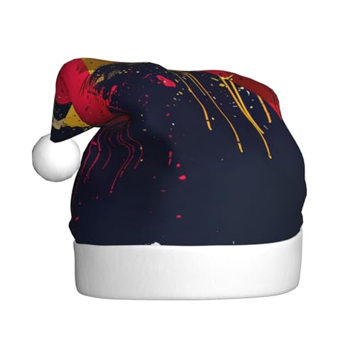 zkyfll Weihnachtsmannhut mit Venezuela-Flagge, lustiger Weihnachtshut für Erwachsene, Weihnachtsfeier zkyfll Weihnachtsmannhut mit Venezuela-Flagge, lustiger Weihnachtshut für Erwachsene, Weihnachtsfeier von zkyfll