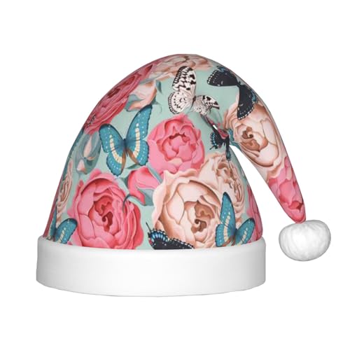 zkyfll Weihnachtsmannhut mit buntem Blumendruck, kleine Größe, Weihnachtsgeschenke, lustiger Weihnachtshut, Partyhut zkyfll Weihnachtsmannhut mit buntem Blumendruck, kleine Größe, Weihnachtsgeschenke, lustiger Weihnachtshut, Partyhut von zkyfll