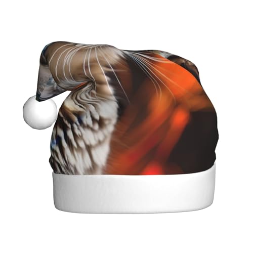 zkyfll Weihnachtsmütze aus der Mitte des Jahrhunderts, moderner Kunst-Katzen-Druck, Plüsch, lustige Weihnachtsmütze für Erwachsene, Weihnachtsfeier zkyfll Weihnachtsmütze aus der Mitte des Jahrhunderts, moderner Kunst-Katzen-Druck, Plüsch, lustige Weihnachtsmütze für Erwachsene, Weihnachtsfeier von zkyfll