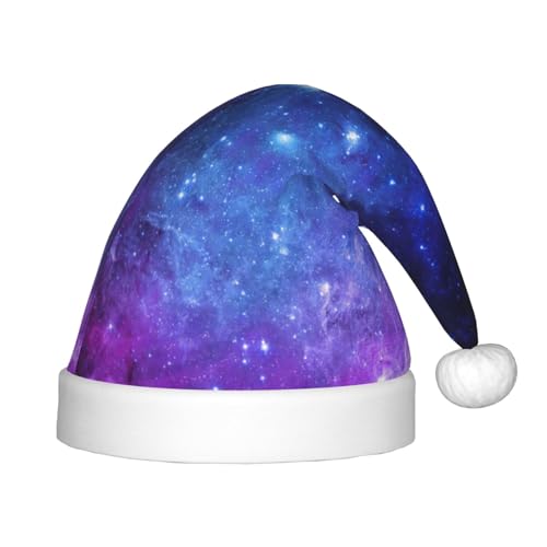 zkyfll Weihnachtsmütze mit Galaxie-Druck, kleine Größe, Weihnachtsgeschenke, Plüsch, lustige Weihnachtsmütze, Party zkyfll Weihnachtsmütze mit Galaxie-Druck, kleine Größe, Weihnachtsgeschenke, Plüsch, lustige Weihnachtsmütze, Party von zkyfll