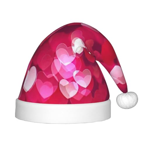 zkyfll Weihnachtsmütze mit Herz-Aufdruck, kleine Größe, Weihnachtsgeschenke, Plüsch, lustige Weihnachtsmütze, Party zkyfll Weihnachtsmütze mit Herz-Aufdruck, kleine Größe, Weihnachtsgeschenke, Plüsch, lustige Weihnachtsmütze, Party von zkyfll