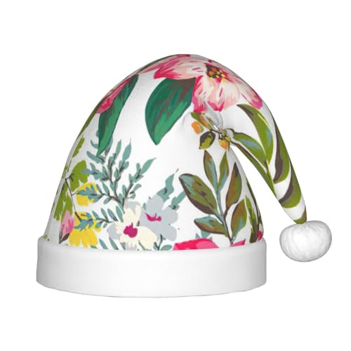 zkyfll Weihnachtsmütze mit Hibiskusblumen-Druck, kleine Größe, Weihnachtsgeschenke, Plüsch, lustig, Weihnachtsmütze, Party zkyfll Weihnachtsmütze mit Hibiskusblumen-Druck, kleine Größe, Weihnachtsgeschenke, Plüsch, lustig, Weihnachtsmütze, Party von zkyfll