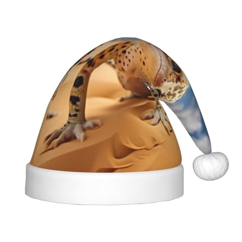 zkyfll Weihnachtsmütze mit Leoparden-Gecko-Druck, kleine Größe, Weihnachtsgeschenke, Plüsch, lustige Weihnachtsmütze, Party zkyfll Weihnachtsmütze mit Leoparden-Gecko-Druck, kleine Größe, Weihnachtsgeschenke, Plüsch, lustige Weihnachtsmütze, Party von zkyfll
