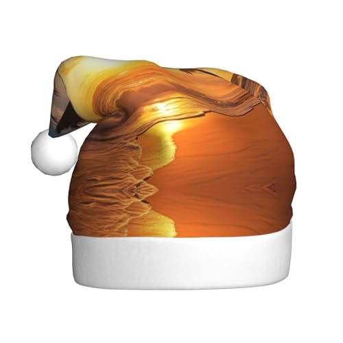 zkyfll Weihnachtsmütze mit Palmenaufdruck, Plüsch, lustige Weihnachtsmütze für Erwachsene, Weihnachtsfeier zkyfll Weihnachtsmütze mit Palmenaufdruck, Plüsch, lustige Weihnachtsmütze für Erwachsene, Weihnachtsfeier von zkyfll