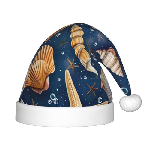 zkyfll Weihnachtsmütze mit Seestern- und Muschelmuster, kleine Größe, Weihnachtsgeschenke, Plüsch, lustige Weihnachtsmütze, Party zkyfll Weihnachtsmütze mit Seestern- und Muschelmuster, kleine Größe, Weihnachtsgeschenke, Plüsch, lustige Weihnachtsmütze, Party von zkyfll