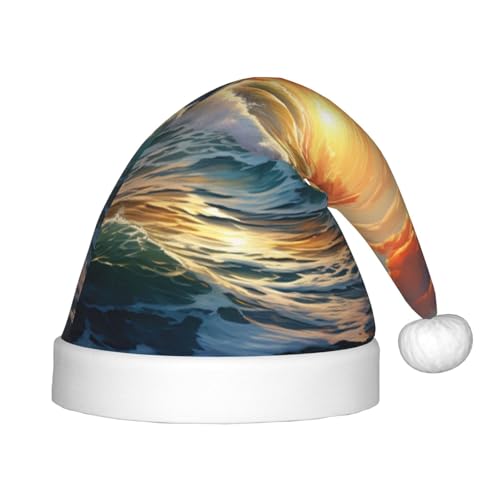 zkyfll Weihnachtsmütze mit Sonnenuntergang-Landschaft, kleine Größe, Weihnachtsgeschenk, Plüsch, lustige Weihnachtsmütze, Party zkyfll Weihnachtsmütze mit Sonnenuntergang-Landschaft, kleine Größe, Weihnachtsgeschenk, Plüsch, lustige Weihnachtsmütze, Party von zkyfll