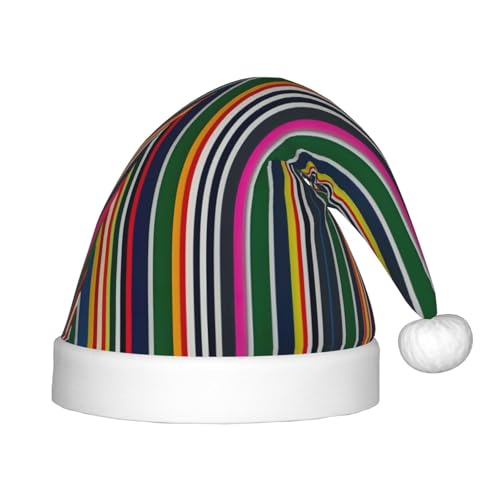zkyfll Weihnachtsmütze mit bunten Streifen, kleine Größe, Weihnachtsgeschenke, Plüsch, lustige Weihnachtsmütze, Party zkyfll Weihnachtsmütze mit bunten Streifen, kleine Größe, Weihnachtsgeschenke, Plüsch, lustige Weihnachtsmütze, Party von zkyfll