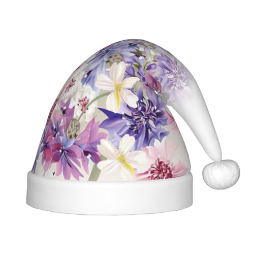 zkyfll Weihnachtsmütze mit floralen Wirbeln und Efeu-Druck, kleine Größe, Weihnachtsgeschenke, Plüsch, lustige Weihnachtsmütze, Party zkyfll Weihnachtsmütze mit floralen Wirbeln und Efeu-Druck, kleine Größe, Weihnachtsgeschenke, Plüsch, lustige Weihnachtsmütze, Party von zkyfll