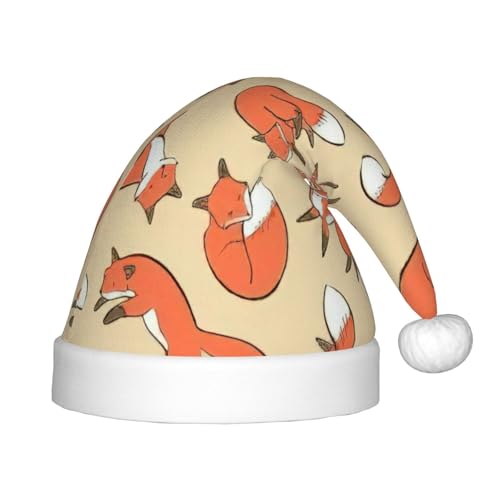 zkyfll Weihnachtsmütze mit vielen Füchsen, kleine Größe, Weihnachtsgeschenke, Plüsch, lustige Weihnachtsmütze, Party zkyfll Weihnachtsmütze mit vielen Füchsen, kleine Größe, Weihnachtsgeschenke, Plüsch, lustige Weihnachtsmütze, Party von zkyfll