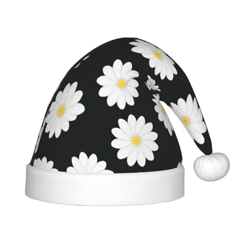 zkyfll Weihnachtsmütze mit weißem Gänseblümchen-Motiv, kleine Größe, Weihnachtsgeschenke, Plüsch, lustige Weihnachtsmütze, Party zkyfll Weihnachtsmütze mit weißem Gänseblümchen-Motiv, kleine Größe, Weihnachtsgeschenke, Plüsch, lustige Weihnachtsmütze, Party von zkyfll