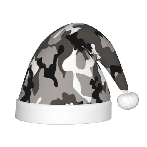 zkyfll ack Weihnachtsmann-Hut mit Camouflage-Muster, Grau und Weiß, klein, Weihnachtsgeschenke, lustiger Plüsch, Party zkyfll ack Weihnachtsmann-Hut mit Camouflage-Muster, Grau und Weiß, klein, Weihnachtsgeschenke, lustiger Plüsch, Party von zkyfll