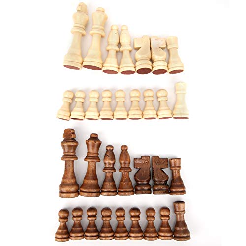 zlsadon Internationales Schachfiguren-Set aus Holz, Verbessert Das Interaktive Eltern-Kind-Spiel, Kein Brett Erforderlich, Perfektes Tabletop-Gaming-Set Für Die Entwicklung von Fähigkeiten von zlsadon