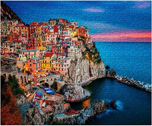 1000 Teile Puzzle für Erwachsene und Kinder Kinder, Cinque Terre 1000-teiliges Puzzle (70 * 50 cm), 26 x 38 cm von znwrr