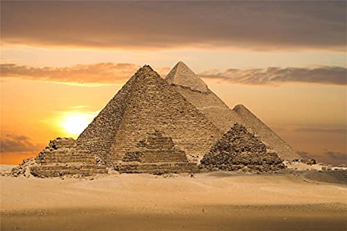 1000-teiliges Puzzle, papierartiges Puzzle, Lernspiel zum Stressabbau für Erwachsene Kinder – Pyramiden von Ägypten, 26 x 38 cm von znwrr