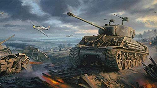 1000-teiliges Puzzle für Erwachsene und Kinder, Nordweltkrieg-Panzer, Heimdekoration, Denkspiel, 38 x 52 cm von znwrr