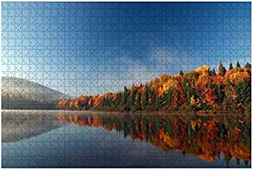 2000-teiliges Puzzle für Erwachsene und Kinder, Herbstblume spiegelt Sich im Wasser, geistige Gemälde, Puzzle, Lernspiele, Puzzle als Geschenk, Erwachsene, 70 x 100 cm von znwrr