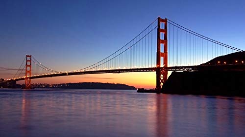 3D-Puzzle „Golden Gate Bridge bei Nacht“, 1000 Teile, zusammengebautes DIY-Puzzle, Spielzeug für Kinder, Papier-Puzzle, Papier-Geschenk, 50 x 70 cm von znwrr