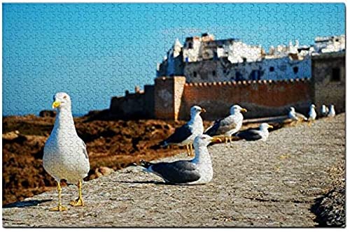 Marokko-Essaouira-Möwe-Puzzle für Erwachsene, 1000 Teile, papierartiges Reisegeschenk, Souvenir, 50 x 70 cm von znwrr