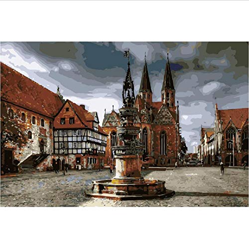 Puzzle 1000 Teile Landschaft Erwachsenenpuzzle Holzpuzzle D Klassisches Puzzle Kirche in Landschaft Braunschweig Deutschland DIY Moderne Kunst Hauptdekor 38x52CM von znwrr