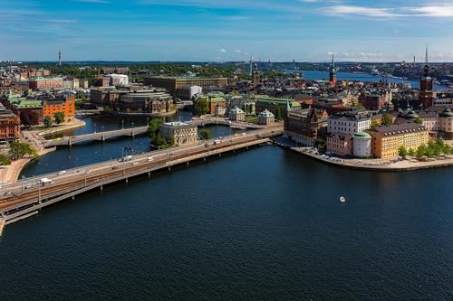 Puzzle für Erwachsene 1000 Teile Stadtbild von Stockholm Schweden 38x52CM von znwrr