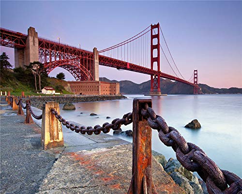 Puzzles für Erwachsene, 2000 Teile, Golden Gate Bridge, San Francisco, Papery-Puzzlespiel Entdecken Sie Kreativität und Problemlösung 70x100CM von znwrr