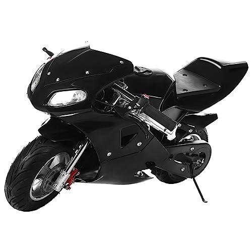 Mini-Motorrad, Kinder-Gasmotorrad, gasbetriebenes Motorrad, 49 cc hohe Helligkeit, Doppelscheinwerfer, Gummi-Lenkertasche, Gasmotorrad, starke Leistung, 2-Takt, für Kindergeburtstagsgeschenk (schwarz) Mini-Motorrad, Kinder-Gasmotorrad, gasbetriebenes Motorrad, 49 cc hohe Helligkeit, Doppelscheinwerfer, Gummi-Lenkertasche, Gasmotorrad, starke Leistung, 2-Takt, für Kindergeburtstagsgeschenk (schwarz) von zomebar