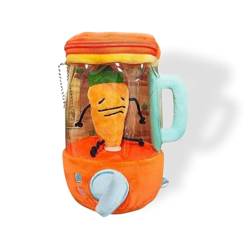 Carrot Blender Plush Toy, Plush Carrot Mixer Toy, Keychain Blender, My Carrots Mixie Stuffed Animal with Zipper Storage Pouch, Fun Room Décor and Gift (Carrot) von zoocco