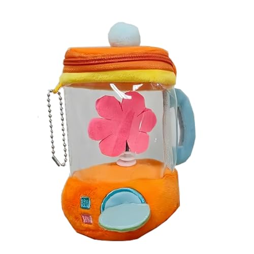 Carrot Blender Plush Toy, Plush Carrot Mixer Toy , Keychain Blender, My Carrots Mixie Stuffed Animal with Zipper Storage Pouch, Fun Room Décor and Gift (Flower) von zoocco