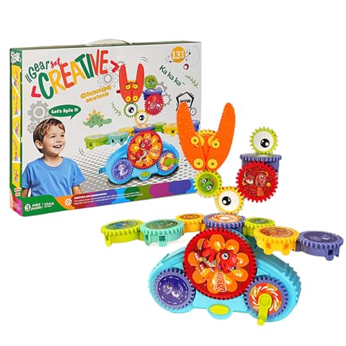 Creative Learning Building Blocks, Electric Gear Construction Set, Educational Building Set for Family Play & Classroom (Dinosaurs) von zoocco
