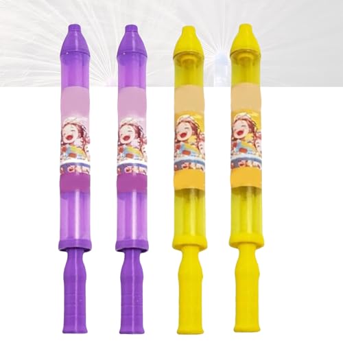 Firework Water Gun, Romantic Firework Style Water Spray Toy for Couples, High Pressure Pull-Out Sprinkler for Pool Party, Backyard Games, Family Fun (Yellow+Purple) von zoocco