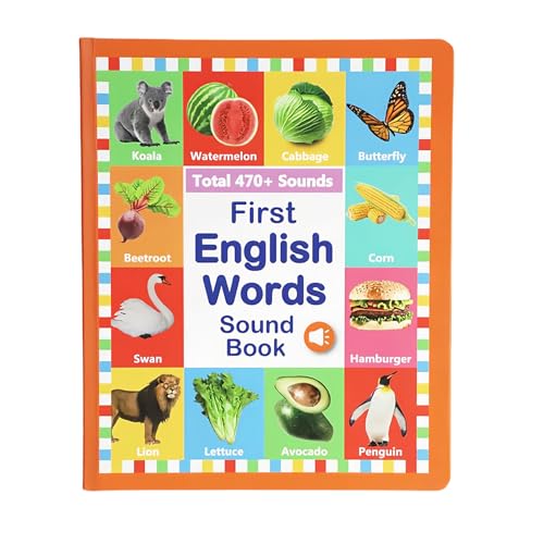 First English Words Sound Book with 470+ Words and 21 Themes, Fun Speak and Spell Learning for Preschool Language Development at Home or School (B) von zoocco
