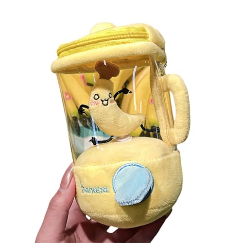 zoocco Carrot Blender Plush, Funny Carrot in a Blender Stuffy with Hidden Zipper Storage & Keychain Clip,Creative Gag Gift for Friends, Desk Decor (Bananas) von zoocco