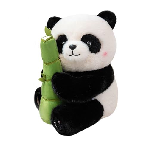 zoocco Paudy Panda Emotional Support Plush, Ultra-Soft Panda Plush for Stress Relief & Comfort, Realistic Stuffed Animal Hug Toy, Gifts for Adults & Kids (35CM,Bamboo) von zoocco