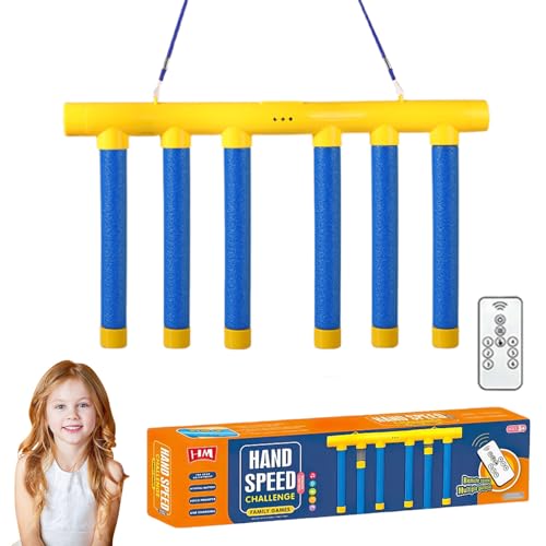 zoocco Reflex Challenge Game, Reflex Game Falling Sticks, Speed Stick Games, 2025 New Adjustable Speed Reaction Games for Kids and Adults (Blue) von zoocco