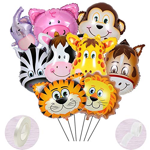 10 Stück Folienballon Tiere Helium set,Aufblasbar Luftballons Dschungel für Baby Junge Kinder Party Dekoration,Riesigen Tierkopf Ballons für1-2-3 -5-6-7-8-9-10 Jahre Geburtstags-deko-geschenk(40-60cm) 10 Stück Folienballon Tiere Helium set,Aufblasbar Luftballons Dschungel für Baby Junge Kinder Party Dekoration,Riesigen Tierkopf Ballons für1-2-3 -5-6-7-8-9-10 Jahre Geburtstags-deko-geschenk(40-60cm) von zooting