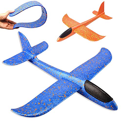 2 Stück Styroporflieger Flugzeug, Kinder Flugzeug Spielzeug Outdoor Wurf Segelflugzeug Glider Manuelles Werfen Schaum Fliegen Modell Spielgeräte Geschenk für Kinder Junge Mädchen Kindergeburtstag 2 Stück Styroporflieger Flugzeug, Kinder Flugzeug Spielzeug Outdoor Wurf Segelflugzeug Glider Manuelles Werfen Schaum Fliegen Modell Spielgeräte Geschenk für Kinder Junge Mädchen Kindergeburtstag von zooting