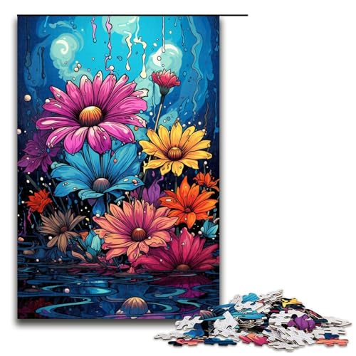 1000 Puzzle Bunte Psychedelia der kleinen Gänseblümchen Holzpuzzle für Kinder Familie Eltern Kind Interaktion 75x50cm 1000 Puzzle Bunte Psychedelia der kleinen Gänseblümchen Holzpuzzle für Kinder Familie Eltern Kind Interaktion 75x50cm von zouxangzz