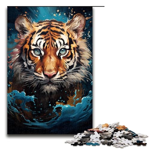 1000 Puzzle Bunte Psychedelia des süßen kleinen Tigers Holzpuzzle für Kinder Familie Eltern Kind Interaktion 75x50cm 1000 Puzzle Bunte Psychedelia des süßen kleinen Tigers Holzpuzzle für Kinder Familie Eltern Kind Interaktion 75x50cm von zouxangzz