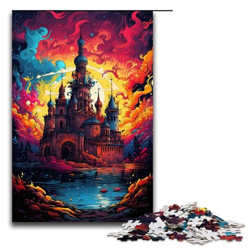 1000 Puzzle Buntes psychedelisches Schloss Holzpuzzle für Kinder Familie Eltern Kind Interaktion 75x50cm 1000 Puzzle Buntes psychedelisches Schloss Holzpuzzle für Kinder Familie Eltern Kind Interaktion 75x50cm von zouxangzz