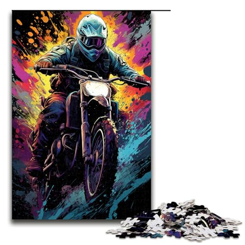 1000 Teile Bunte Psychedelia für Offroad Fahrer Puzzles für Erwachsene Unmögliches Puzzle Stressabbau für und Teenager ab 12 Jahren 75x50cm von zouxangzz