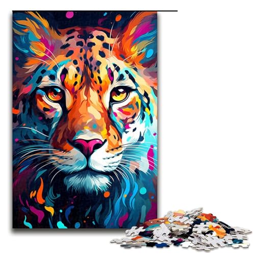 1000 Teile Bunte Psychedelia mit farbenfrohen und niedlichen Geparden Puzzles für Erwachsene Holzpuzzle Familienspiele 75 x 50 cm 1000 Teile Bunte Psychedelia mit farbenfrohen und niedlichen Geparden Puzzles für Erwachsene Holzpuzzle Familienspiele 75 x 50 cm von zouxangzz