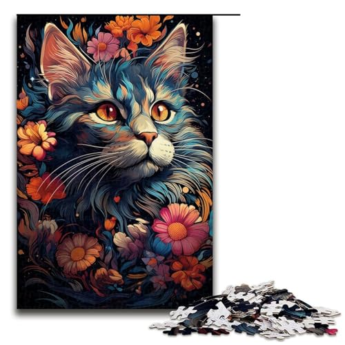 1000 Teile Bunte exotische Blumenkatzen Puzzles für Erwachsene Holzpuzzle Familienspiele 75 x 50 cm 1000 Teile Bunte exotische Blumenkatzen Puzzles für Erwachsene Holzpuzzle Familienspiele 75 x 50 cm von zouxangzz